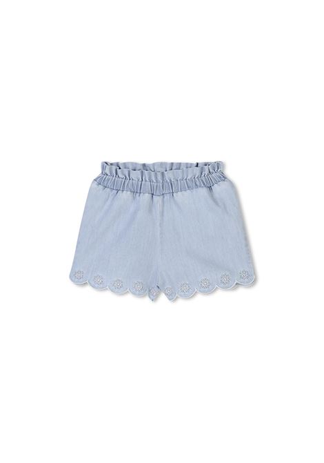 Set Blusa e Shorts In Bianco e Azzurro CHLOÉ KIDS | C20401N48